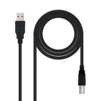 Nanocable USB 2.0 Tipo A/B 4,5m Negro - Cable USB