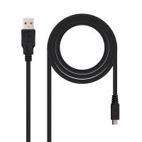 Nano Cable USB2.0 Tipo A/M Micro B/M Negro 0.8m - Cable USB