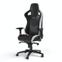 Noblechairs Epic Real Cuero Blanco Rojo