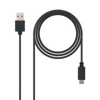 Nano Cable USB 2.0 3A Tipo USB-C M-AM 2M Negro