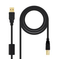 Nano Cable USB 2.0 Impresora 2M Negro