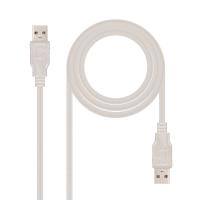 Nano Cable USB 2.0 Tipo AM-AM 2M Blanco