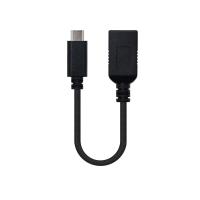 Nanocable USB 3.1 3A OTG Tipo USB-C MA-F 0.15M Negro