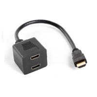 Lanberg HDMI Macho a Hembra X2 0.2M Negro
