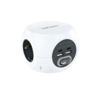 Nanocable Base Enchufe 4 USB Blanco
