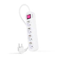 Nanocable Interruptor 4 Tomas 1.4m Blanco