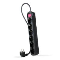 Nanocable Interruptor 6 Tomas 1.4m Negro