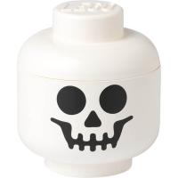 Lego Storage Head "Skeleton" Large Blanco Negro