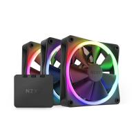 NZXT F120 RGB 120mm Triple Pack Negro + Controlador RGB