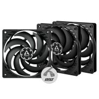 Arctic P12 Slim PWM PST 120mm Triple Pack Negro  - Ventilador