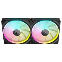 Corsair iCUE LINK LX140 RGB 140mm PWM Dual Pack Negro