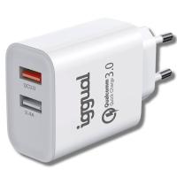iggual Doble USB QC3.0 + Tipo C PD 20W