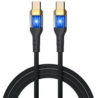 iggual USB-C A Tipo C 3A 100cm Trenzado LED