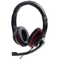 Gembird MHS-03-BKRD Alámbrico 3.5mm Negro, Rojo