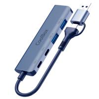 Coolbox HUB4 Lite 4 Puertos USB-C/A Aluminio