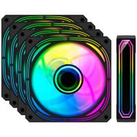 Coolbox Infinity Pro ARGB 120mm Pack 4 Uds. Negro