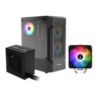 COOLPC Shadow Core ARGB Negro + Gamdias Boreas E1-410 Negro + Gamdias Helios E1-600 Pro 80 Plus 600W