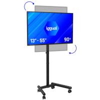 iggual SRTV55 De 13 A 55 pulgadas Hasta 20kg VESA 200x200 2 Ruedas Con Freno Negro