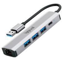 iggual USB-A 5 Puertos 3xUSB + RJ45 + Tipo C