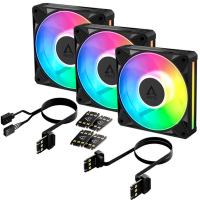 Arctic P12 BioniX PWM ARGB 120mm Triple Pack Negro