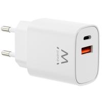 Ewent EW1326 Rápido GaN 30W USB-C Power Delivery 3.0 Y USB-A QC 3.0 Blanco