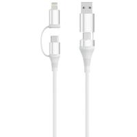 Cable USB Ewent EC1075 Universal Carga Rápida 4 En 1 60W 1m Blanco