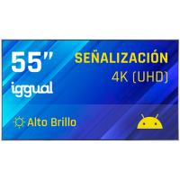 iggual IGG321140 De Señalización 55 pulgadas 4K UHD 4GB 64GB Wi-Fi Android 14
