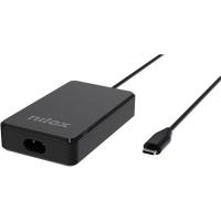 Nilox GaN 100W Universal Tipo-C Para Portátil 1.8m Negro