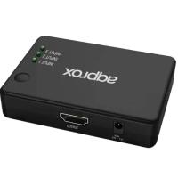 Approx APPC29V4 Conmutador HDMI 4K 3 Puertos Con Mando A Distancia Negro
