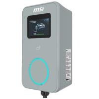 MSI EVSE EZwall Premium Max 5 pulgadas 22kW Trifásico Eléctrico Tipo 2 Cable 5m Gris