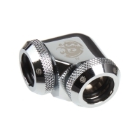 Bitspower Multi-Link Codo 90º 2x 12mm AD Plata Brillante - Racor