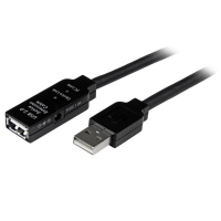 Startech Cable Extensión Alargador 20m USB 2.0 Alta Veloc. Macho a Hembra USB A - Negro - Cable USB