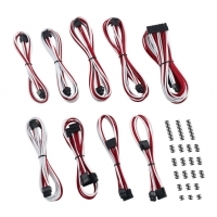 CableMod Classic ModMesh C-Series Corsair RMi & RMx Blanco/Rojo - Kit Cables