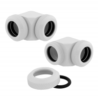 Corsair Hydro X Series XF Hardline 90° 12mm OD (Doble Pack) Blanco - Racor