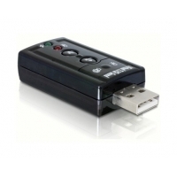 Delock 7.1 Microfono/Auriculares/RCA - Tarjeta de Sonido Externa