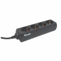 Equip 333281 4 Tomas Cable 110cm Negro