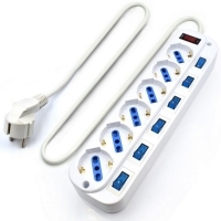 Ewent EW3932-3M 6 Salidas AC Blanco - Regleta