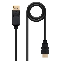 Nanocable Conversor DP a HDMI Negro 5m