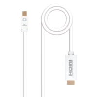 Nano Cable Conversor Mini DP a HDMI Blanco 2m - Cable HDMI