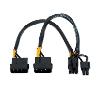 Nano Cable Tarjeta Gráfica 2x5.25 pulgadas M-PCI-E(Molex 6+2Pin) - Cable Alimentación
