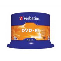 Pack 50 x DVD-R 4.7GB 16X Verbatim Scr. Resistant Supl.