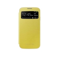 Samsung Galaxy S4 Naranja Con Ventana Frontal Amarillo - Funda Móvil