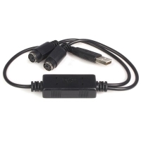 Startech Conversor Teclado Ratón Mouse PS/2 a USB- 2x PS/2 Hembra - 1x USB a Macho - Cable Adaptador