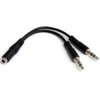 Startech Divisor Auriculares 2x Mini-Jack 3.5mm 3 Pines a Mini-Jack 4 Pines - Adaptador