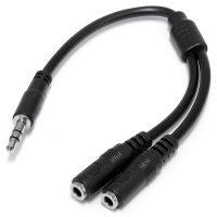 Startech Mini-Jack 3.5mm 3 Pines Macho a 2x Mini-Jack 3 Pines Hembra - Adaptador Divisor