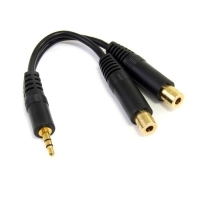 Startech Minijack 3.5mm Macho a 2x Hembra - Adaptador Audio