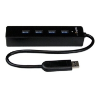 StarTech ST4300PBU3 USB 3 Super Speed 4Puertos Negro - Hub
