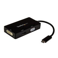 StarTech.com Adaptador USB-C Vídeo Multipuertos 3 en1 4K 30Hz  Negro - Adaptador