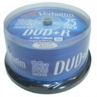 Verbatim DVD+R 4.7Gb 16x Tubo 25 u - DVD