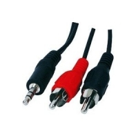 Wentronic 2xRCA-Macho a 1xJack3.5-Macho 1.5m - Cable Audio